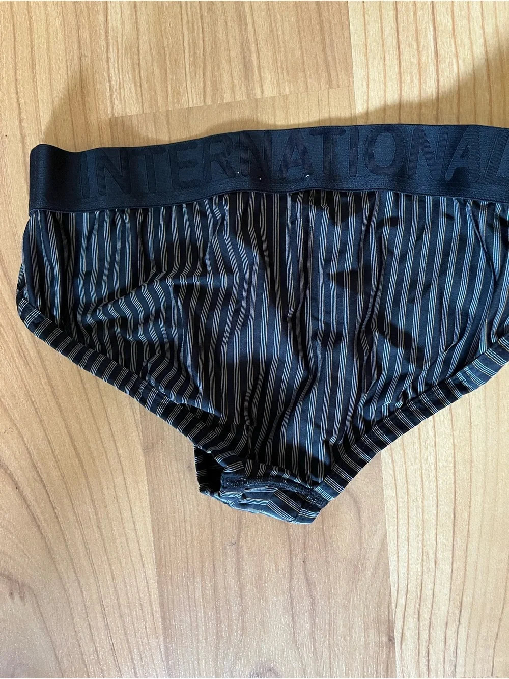 Jockey Men's Black and Gray Striped Briefs